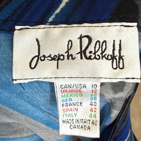 Joseph Ribkoff Black Blue Dress Mini Tunic Medium - Picture 7 of 8